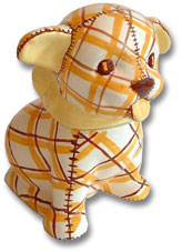 Brayton Laguna Plaid Dog Cookie Jar