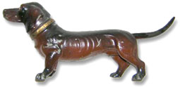 Antique figural Dachshund dog cigarette lighter, made in Austria.